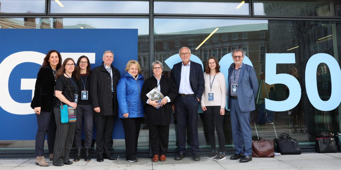 Die österreichische Delegation mit Vertreter*innen des Bildungsministeriums, der ADA, der Bundesjugendvertretung sowie der Strategiegruppe Globales Lernen.