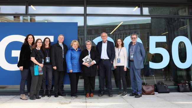 Die österreichische Delegation mit Vertreter*innen des Bildungsministeriums, der ADA, der Bundesjugendvertretung sowie der Strategiegruppe Globales Lernen.